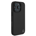 Mercedes-Benz Mercedes-Benz iPhone 16 Pro Back-Cover hul - Magsafe - Real leathe - Schwarz