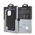Mercedes-Benz Mercedes-Benz iPhone 16 Pro Backcover hoesje Magsafe - Real leather - Zwart