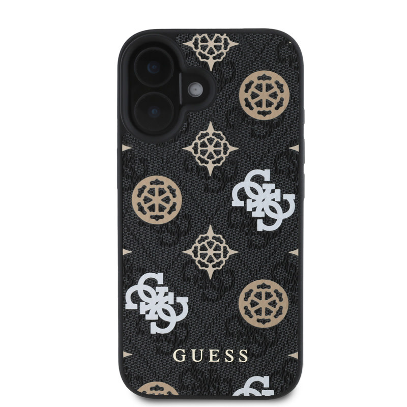 Guess Guess iPhone 16 Backcover hoesje Magsafe PU peony - Zwart, foto 3 van 6