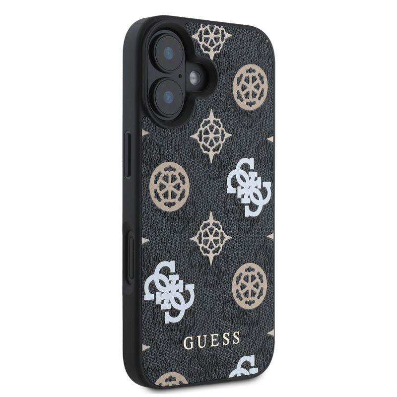 Guess Guess iPhone 16 Backcover hoesje Magsafe PU peony - Zwart, foto 4 van 6