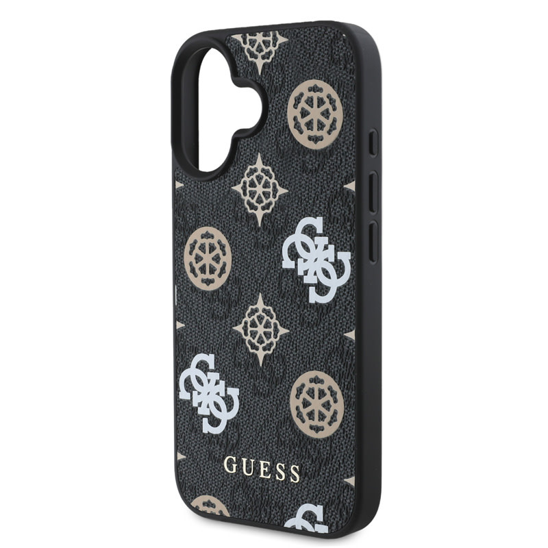 Guess Guess iPhone 16 Backcover hoesje Magsafe PU peony - Zwart, foto 5 van 6