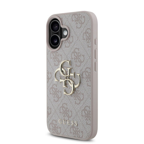 Guess Guess iPhone 16 Back cover coque - 4G - Big Metal Logo - Rose Guess Guess iPhone 16 Back cover coque - 4G - Big Metal Logo - Rose