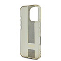 Guess Guess iPhone 16 Pro Backcover hoesje IML 4G Stripe - Bruin