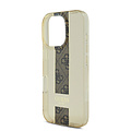 Guess Guess iPhone 16 Pro Backcover hoesje IML 4G Stripe - Bruin