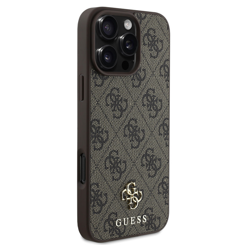 Guess Guess iPhone 16 Pro Max Backcover hoesje Magsafe PU 4G - Bruin, foto 4 van 6