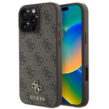 Guess Guess iPhone 16 Pro Max Backcover hoesje Magsafe PU 4G - Bruin Guess Guess iPhone 16 Pro Max Backcover hoesje Magsafe PU 4G - Bruin