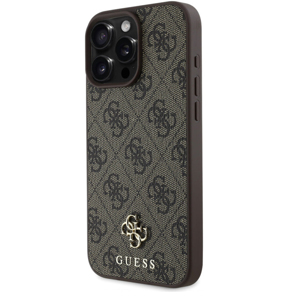 Guess Guess iPhone 16 Pro Max Back cover coque Magsafe PU 4G - Marron Guess Guess iPhone 16 Pro Max Back cover coque Magsafe PU 4G - Marron