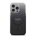 Guess Guess iPhone 16 Pro Max Backcover hoesje Magsafe IML glitter gradient - Zwart