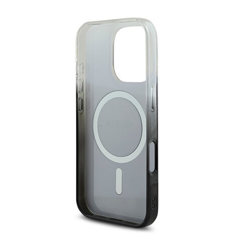 Guess Guess iPhone 16 Pro Max Back cover coque Magsafe IML glitter gradient - Noir Guess Guess iPhone 16 Pro Max Back cover coque Magsafe IML glitter gradient - Noir