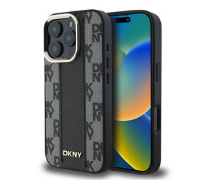 DKNY DKNY iPhone 16 Pro Back cover coque Magsafe - Checkered Pattern - Noir DKNY DKNY iPhone 16 Pro Back cover coque Magsafe - Checkered Pattern - Noir