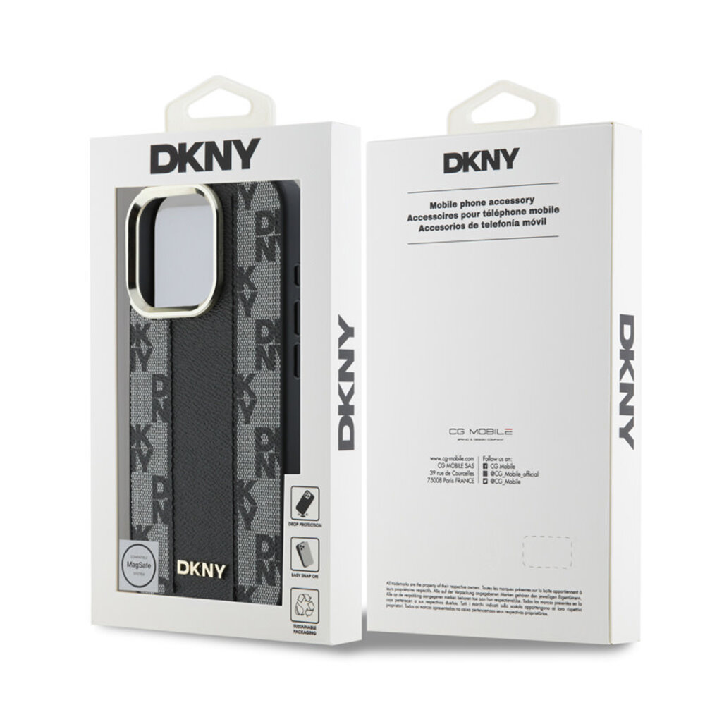 DKNY DKNY iPhone 16 Pro Max Back cover case - Magsafe - Checkered Pattern - Black DKNY DKNY iPhone 16 Pro Max Back cover case - Magsafe - Checkered Pattern - Black