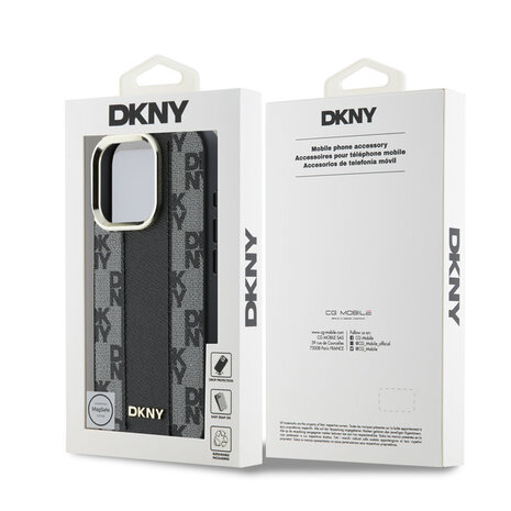 DKNY DKNY iPhone 16 Pro Max Back cover case - Magsafe - Checkered Pattern - Black DKNY DKNY iPhone 16 Pro Max Back cover case - Magsafe - Checkered Pattern - Black