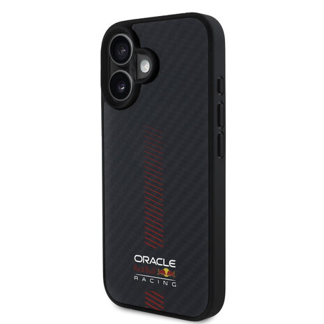 Red Bull Racing Red Bull Racing iPhone 16 Backcover hoesje Magsafe - Carbon Fiber - Powerbar - Zwart Red Bull Racing Red Bull Racing iPhone 16 Backcover hoesje Magsafe - Carbon Fiber - Powerbar - Zwart