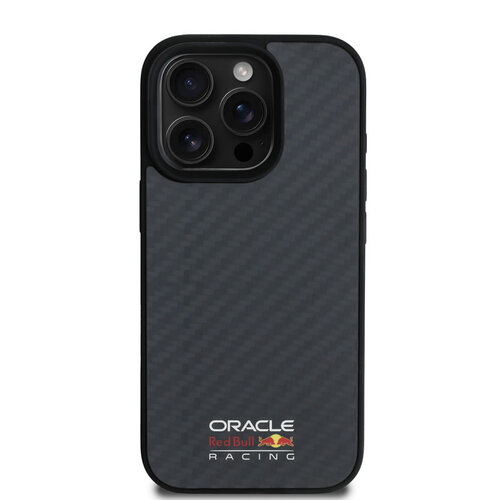 Red Bull Racing Red Bull Racing iPhone 16 Pro Max Back cover case - Magsafe - Carbon Fiber - Shiny logo - Black