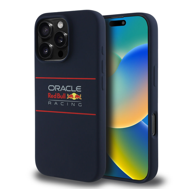 Red Bull Racing Red Bull Racing iPhone 16 Pro Max Backcover hoesje Magsafe - Liquid Silicone - Horizontal Logo - Navy