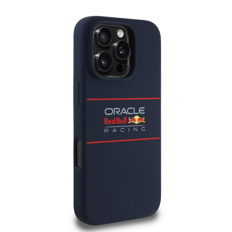 Red Bull Racing Red Bull Racing iPhone 16 Pro Max Backcover hoesje Magsafe - Liquid Silicone - Horizontal Logo - Navy, foto 4 van 6