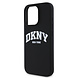 DKNY DKNY iPhone 16 Pro Back-Cover hul - Magsafe - Liquid Silicone - White Arch Logo - Schwarz DKNY DKNY iPhone 16 Pro Back-Cover hul - Magsafe - Liquid Silicone - White Arch Logo - Schwarz