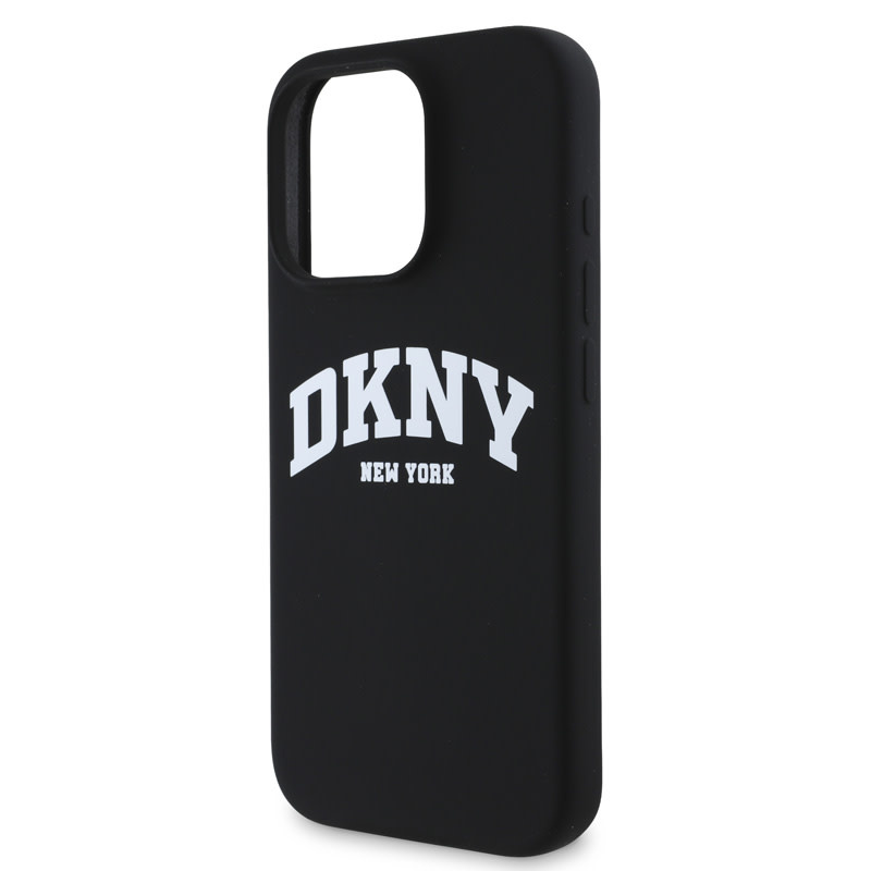 DKNY DKNY iPhone 16 Pro Backcover hoesje Magsafe - Liquid Silicone - White Arch Logo - Zwart, foto 5 van 6