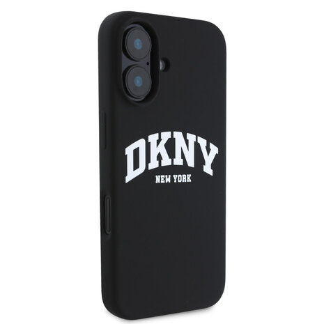 DKNY DKNY iPhone 16 Back cover coque Magsafe - Liquid Silicone - White Arch Logo - Noir DKNY DKNY iPhone 16 Back cover coque Magsafe - Liquid Silicone - White Arch Logo - Noir