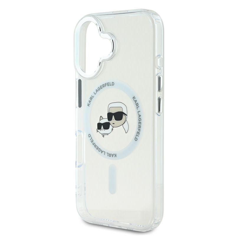 Karl Lagerfeld Karl Lagerfeld iPhone 16 Backcover hoesje Magsafe IML metal - Wit, foto 5 van 6