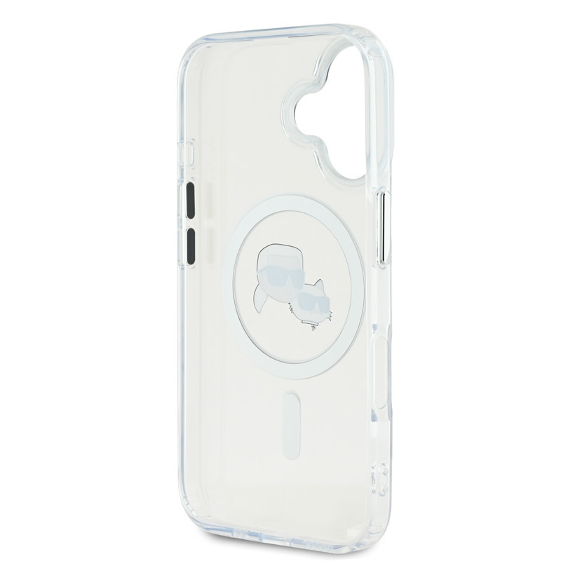 Karl Lagerfeld Karl Lagerfeld iPhone 16 Backcover hoesje Magsafe IML metal - Wit, foto 6 van 6