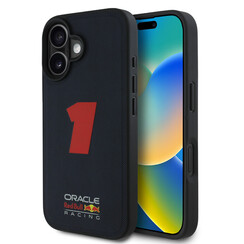 Red Bull Racing iPhone 16 Back cover case - Magsafe - Meshed - 3D Rubber Number 1 - Navy