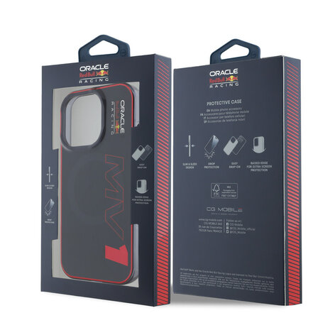 Red Bull Racing iPhone 16 Pro Max Backcover hoesje Magsafe Double Layer - MV 1 - Navy Red Bull Racing iPhone 16 Pro Max Backcover hoesje Magsafe Double Layer - MV 1 - Navy