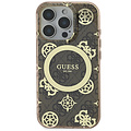 Guess Guess iPhone 16 Pro Back cover case - Magsafe IML peony - Brown