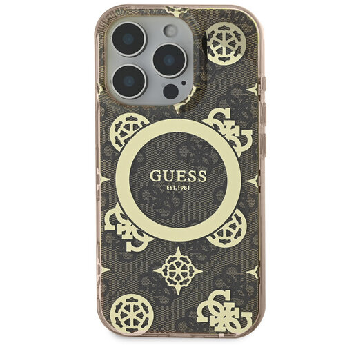 Guess Guess iPhone 16 Pro Back-Cover hul - Magsafe IML peony - Braun