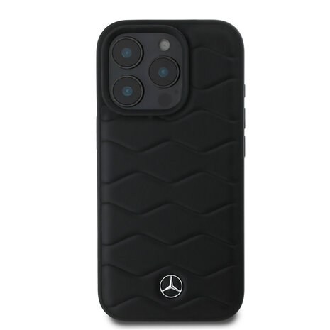 Mercedes-Benz Mercedes-Benz iPhone 16 Pro Backcover hoesje Waves - Zwart Mercedes-Benz Mercedes-Benz iPhone 16 Pro Backcover hoesje Waves - Zwart