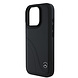 Mercedes-Benz Mercedes-Benz iPhone 16 Pro Backcover hoesje - Curved stiches - Zwart Mercedes-Benz Mercedes-Benz iPhone 16 Pro Backcover hoesje - Curved stiches - Zwart