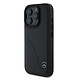 Mercedes-Benz Mercedes-Benz iPhone 16 Pro Backcover hoesje - Curved stiches - Zwart Mercedes-Benz Mercedes-Benz iPhone 16 Pro Backcover hoesje - Curved stiches - Zwart