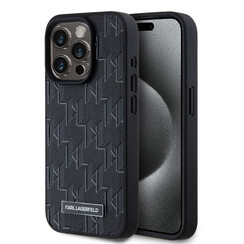 Karl Lagerfeld iPhone 15 Pro Max Back cover case - Magsafe - Hot stamps - Black