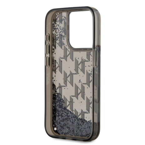 Karl Lagerfeld Karl Lagerfeld iPhone 15 Pro Back cover coque - Liquid glitter - monogram gradient - Noir Karl Lagerfeld Karl Lagerfeld iPhone 15 Pro Back cover coque - Liquid glitter - monogram gradient - Noir