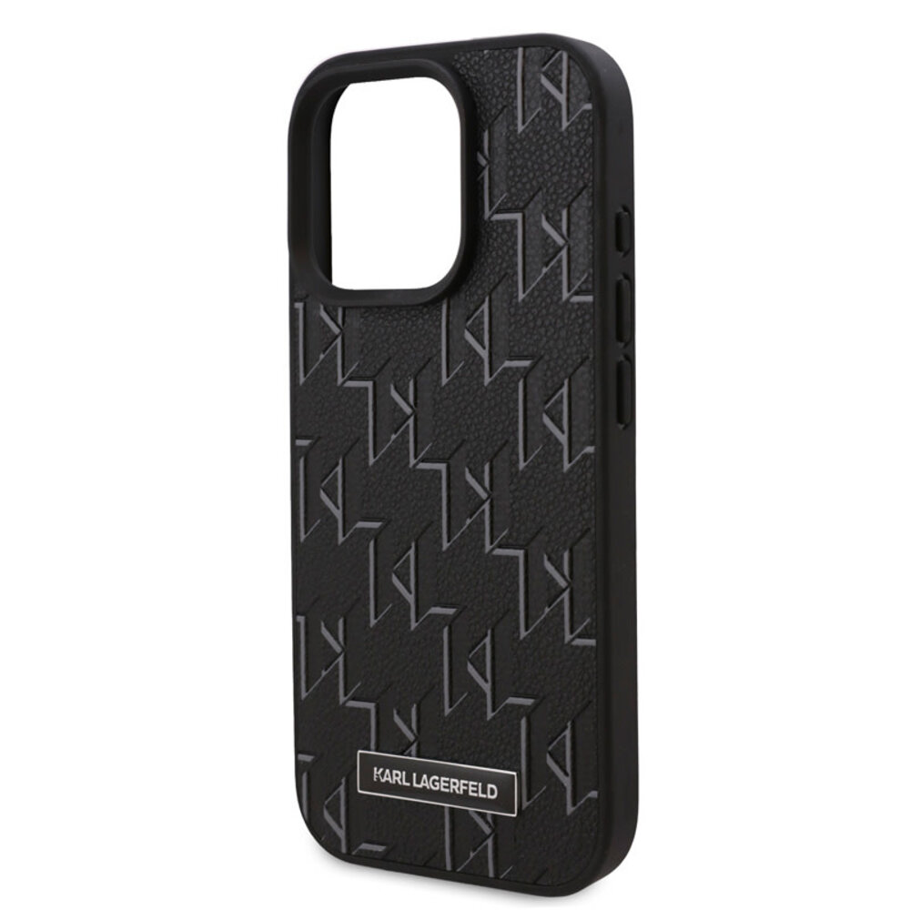 Karl Lagerfeld Karl Lagerfeld iPhone 16 Pro Backcover hoesje - Magsafe hot stamp - Zwart Karl Lagerfeld Karl Lagerfeld iPhone 16 Pro Backcover hoesje - Magsafe hot stamp - Zwart
