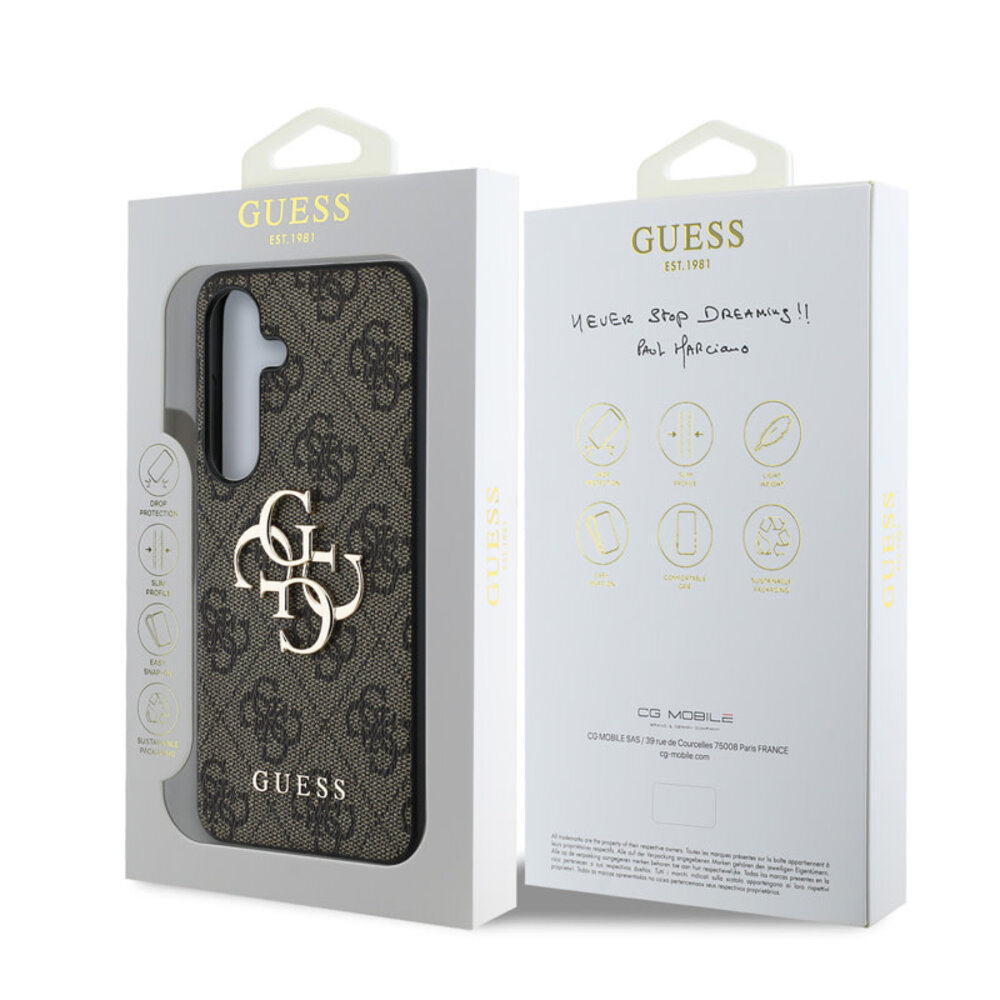 Guess Guess Galaxy S25 Backcover hoesje - 4G PU Big Logo - Bruin Guess Guess Galaxy S25 Backcover hoesje - 4G PU Big Logo - Bruin