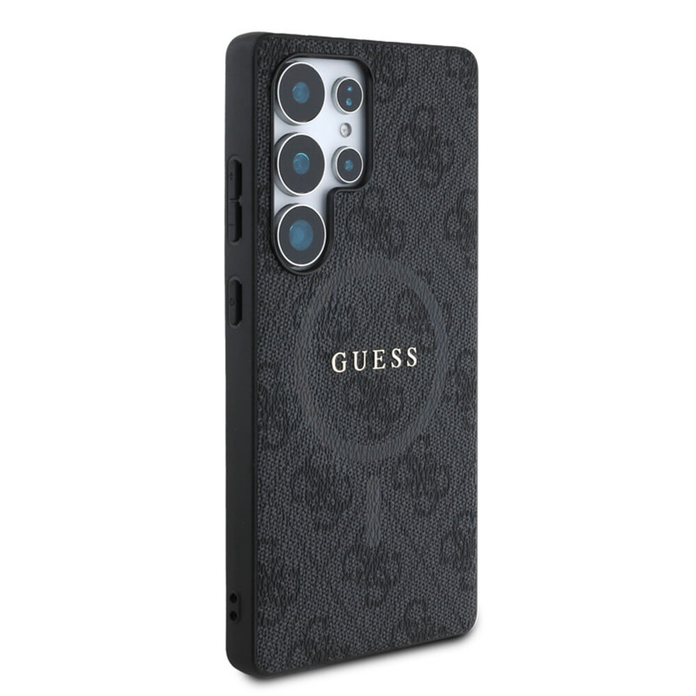 Guess Guess Galaxy S25 Ultra Backcover hoesje - 4G Colored Ring Classic Logo - MagSafe - Zwart Guess Guess Galaxy S25 Ultra Backcover hoesje - 4G Colored Ring Classic Logo - MagSafe - Zwart