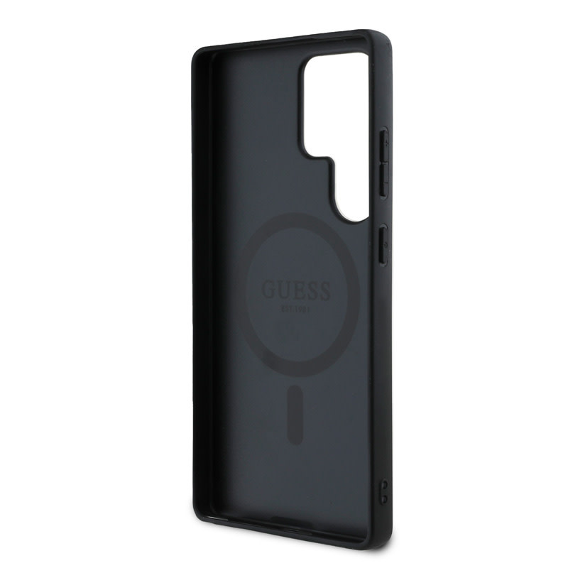 Guess Guess Galaxy S25 Ultra Backcover hoesje - 4G Colored Ring Classic Logo - MagSafe - Zwart, foto 6 van 6
