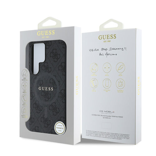 Guess Guess Galaxy S25 Ultra Backcover hoesje - 4G Colored Ring Classic Logo - MagSafe - Zwart