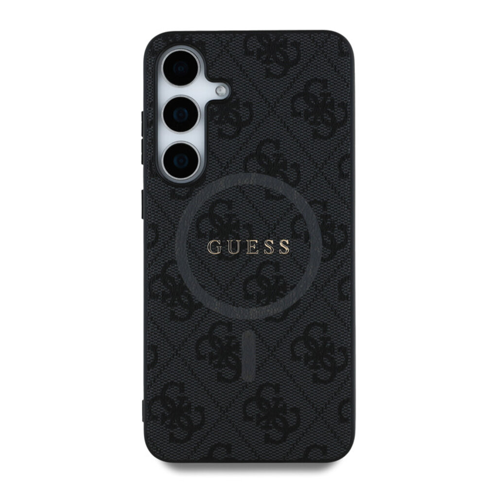 Guess Guess Galaxy S25 Back cover case - 4G Colored Ring Classic Logo - MagSafe - Black Guess Guess Galaxy S25 Back cover case - 4G Colored Ring Classic Logo - MagSafe - Black