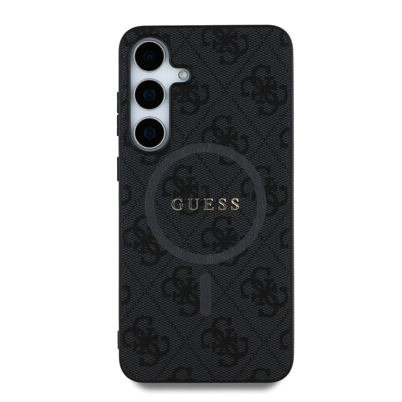 Guess Guess Galaxy S25 Backcover hoesje - 4G Colored Ring Classic Logo - MagSafe - Zwart, foto 3 van 6
