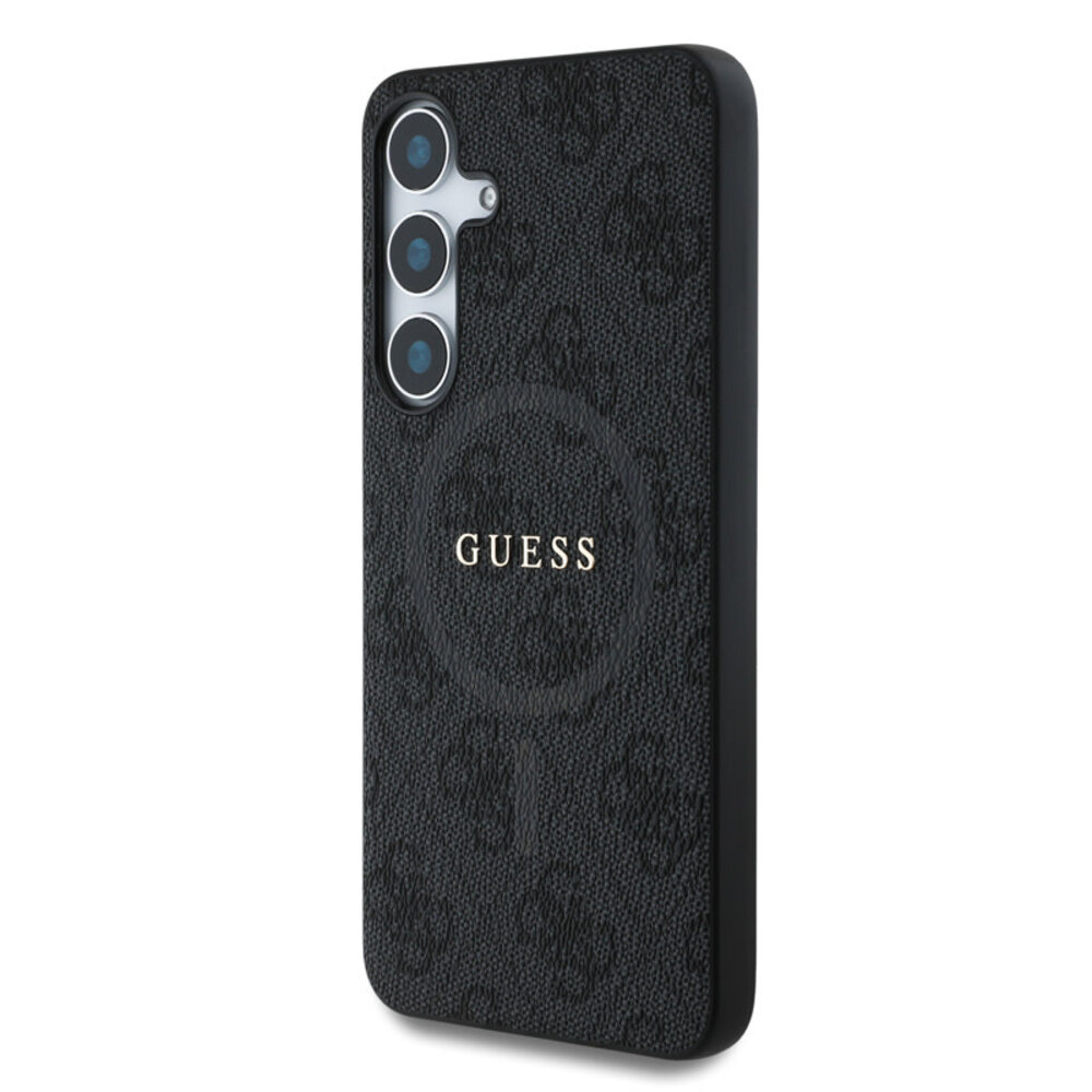Guess Guess Galaxy S25 Back-Cover hul - 4G Colored Ring Classic Logo - MagSafe - Schwarz Guess Guess Galaxy S25 Back-Cover hul - 4G Colored Ring Classic Logo - MagSafe - Schwarz