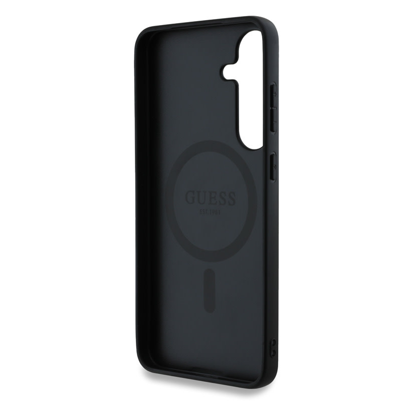 Guess Guess Galaxy S25 Backcover hoesje - 4G Colored Ring Classic Logo - MagSafe - Zwart, foto 6 van 6