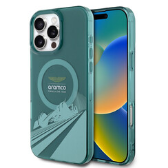 Aston Martin iPhone 16 Pro Back cover coque - Magsafe - IML F1 Car - Vert