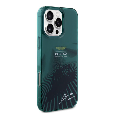 Aston Martin Aston Martin iPhone 16 Pro Max Back cover case - IML F1 Car - Alonso Signature - Green Aston Martin Aston Martin iPhone 16 Pro Max Back cover case - IML F1 Car - Alonso Signature - Green