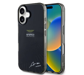 Aston Martin Aston Martin iPhone 16 Back-Cover hul - IML F1 Car - Alonso Signature - Schwarz Aston Martin Aston Martin iPhone 16 Back-Cover hul - IML F1 Car - Alonso Signature - Schwarz