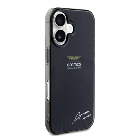 Aston Martin Aston Martin iPhone 16 Back cover coque - IML F1 Car - Alonso Signature - Noir Aston Martin Aston Martin iPhone 16 Back cover coque - IML F1 Car - Alonso Signature - Noir