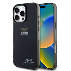 Aston Martin iPhone 16 Pro Max Back cover case - IML F1 Car - Alonso Signature - Black