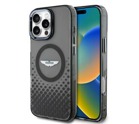 Aston Martin Aston Martin iPhone 16 Pro Max Backcover hoesje - Magsafe - IML Metal Gradient Squares - Zwart Aston Martin Aston Martin iPhone 16 Pro Max Backcover hoesje - Magsafe - IML Metal Gradient Squares - Zwart