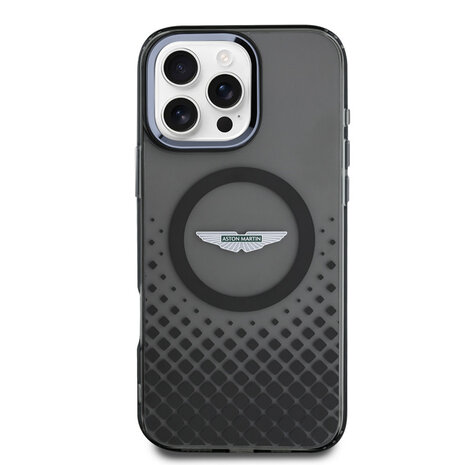 Aston Martin Aston Martin iPhone 16 Pro Max Back-Cover hul - Magsafe - IML Metal Gradient Squares - Schwarz Aston Martin Aston Martin iPhone 16 Pro Max Back-Cover hul - Magsafe - IML Metal Gradient Squares - Schwarz